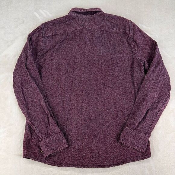 Abercrombie & Fitch Shirt Mens Large Burgundy Muscle Fit LS Knit Button Up - Picture 2 of 7